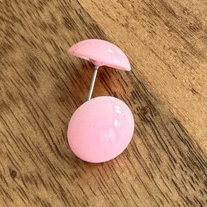 Candy Dot Stud Round Earrings Pink